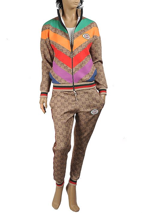 ladies gucci tracksuit|Gucci jogging suit women.